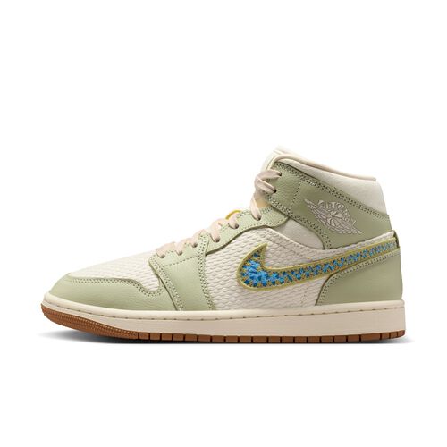 Air Jordan&nbsp;1 Mid SE, Aura oliva/Prado/Azul universitario/Blanco perla, hi-res