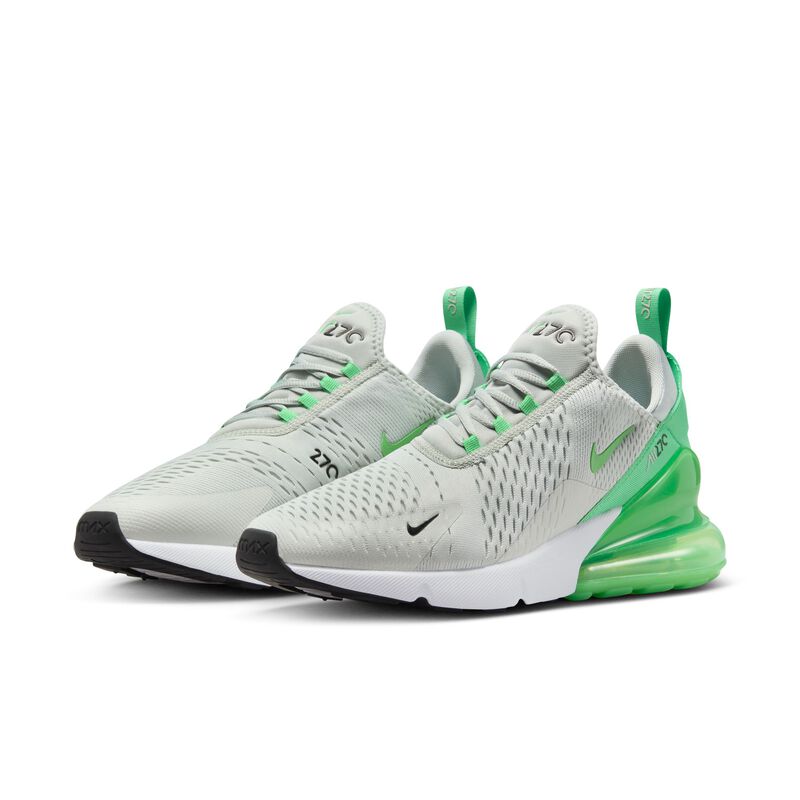 Nike Air Max 270, Plata Claro/Verde Shock-Negro-Blanco, hi-res