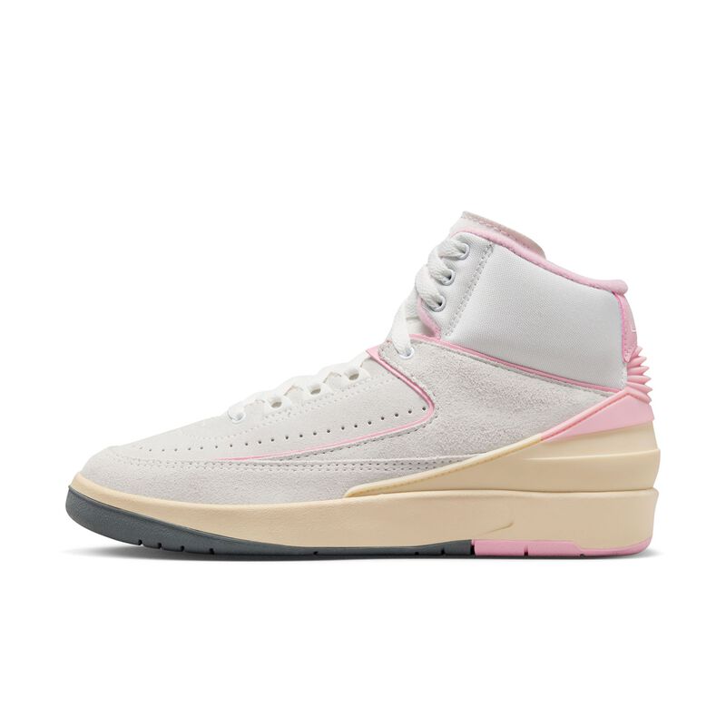 Air Jordan 2 Retro, Blanco cumbre/Rosa suave medio/Muselina/Rojo gimnasio, hi-res