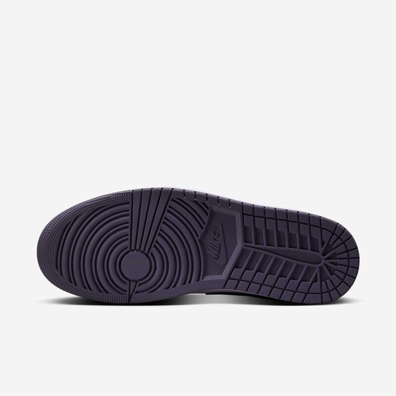 Air Jordan 1 Mid, Blanco/Índigo Neblina/Gris Azul Oscuro, hi-res