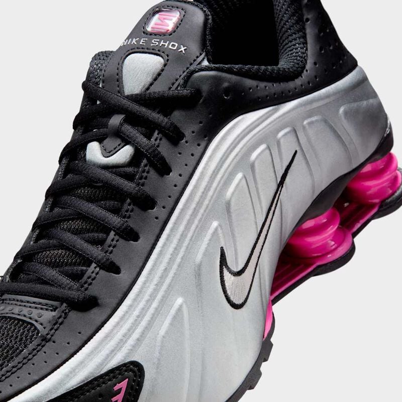 Nike Shox R4, Negro/Met&aacute;lico Plata-Rosa, hi-res