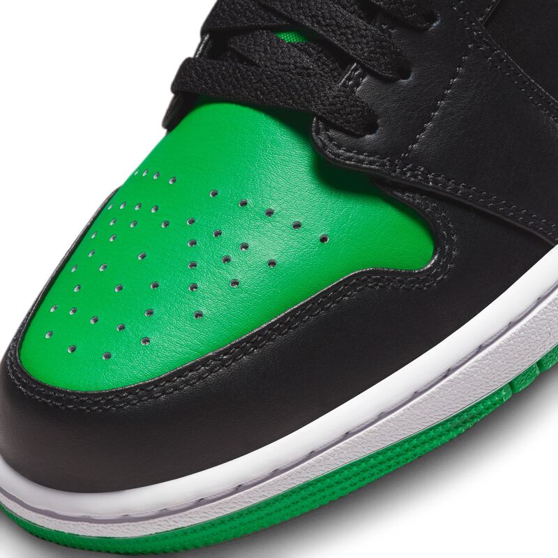 Air Jordan 1 Low, Negro/Verde suerte/Blanco/Negro, hi-res