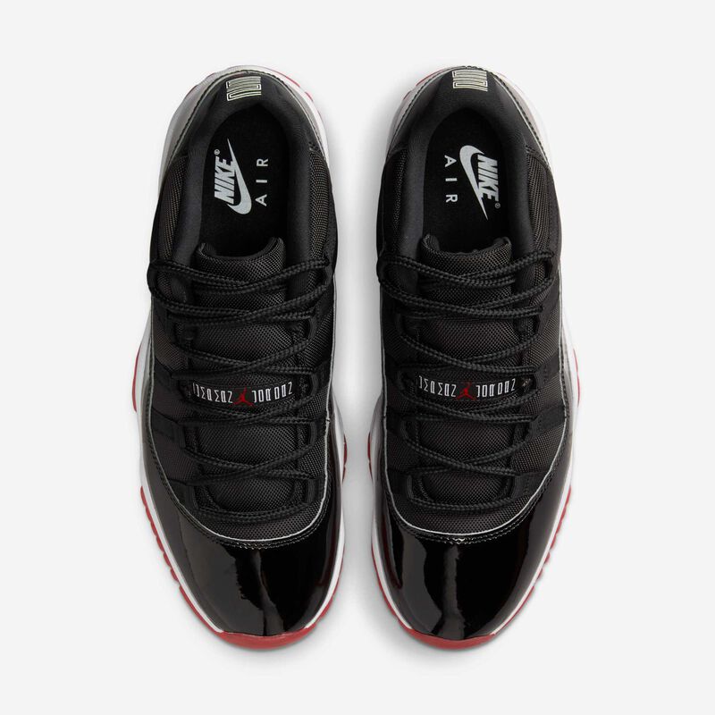 Air Jordan 11 Retro Low, Negro/Blanco/Rojo Universitario, hi-res