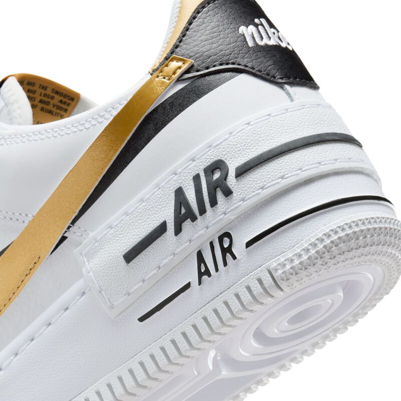 Nike Air Force 1 Shadow, Blanco/Mtlc Oro-Negro, hi-res