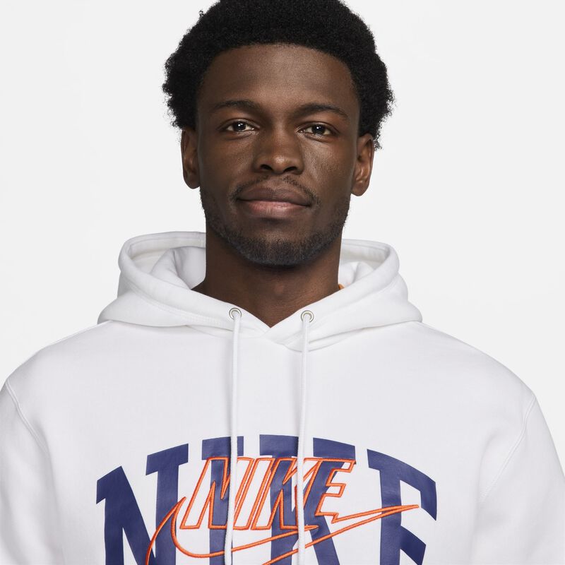 Nike Club Fleece, Blanco/Naranja Seguridad, hi-res