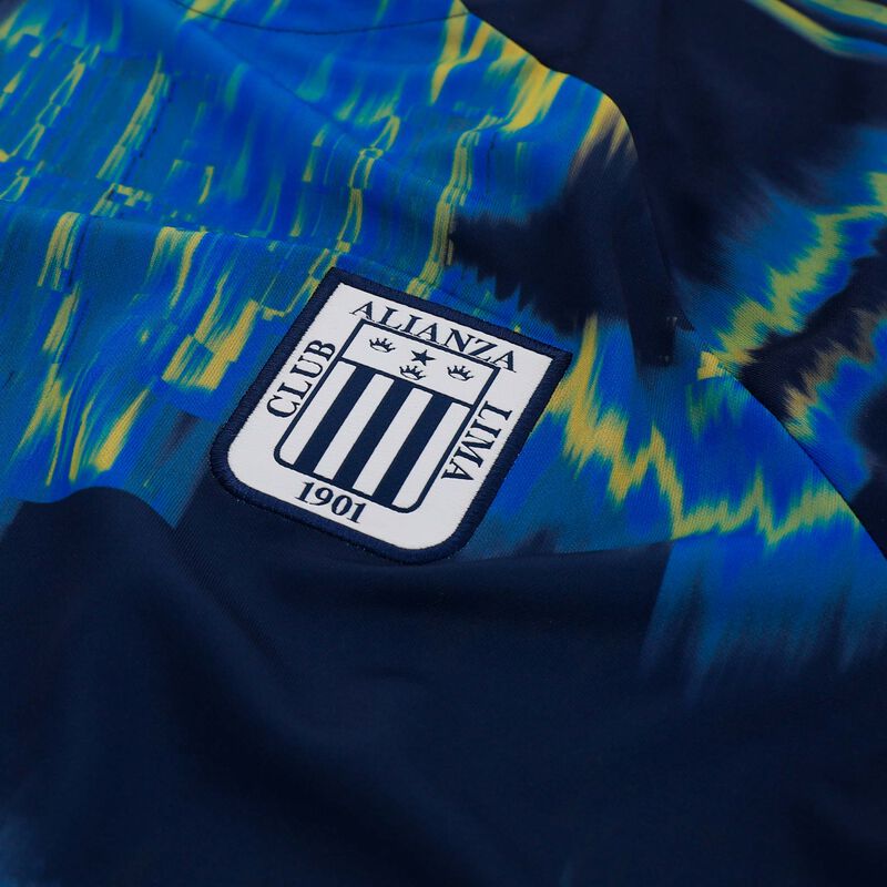 Nike Polo Manga Corta Alianza Lima 2024 para hombre, Azul/Dorado, hi-res