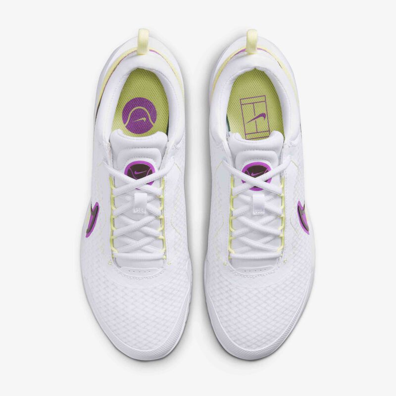 NikeCourt Air Zoom Pro, Blanco/Tinte limón/Tierra/Sueño fucsia, hi-res