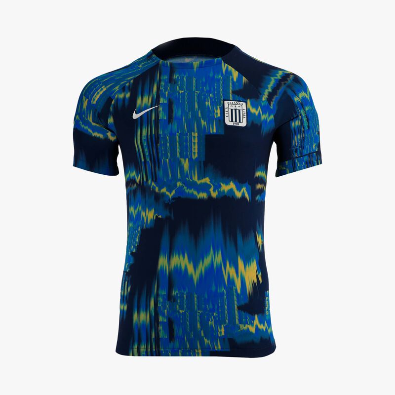 Nike Polo Manga Corta Alianza Lima 2024 para hombre, Azul/Dorado, hi-res