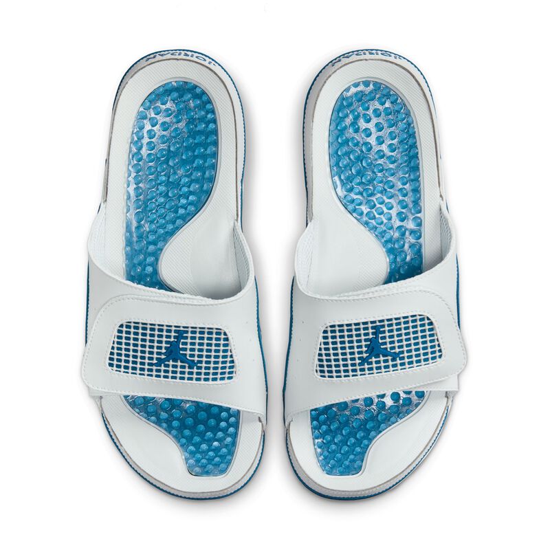 Jordan Hydro 4 Retro, Blanco roto/Azul industrial/Gris neutro, hi-res