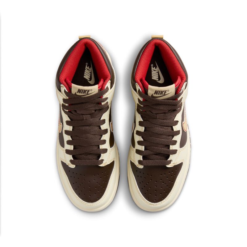 Nike Dunk High, Marrón barroco/Leche de coco/Rojo místico/Sésamo, hi-res