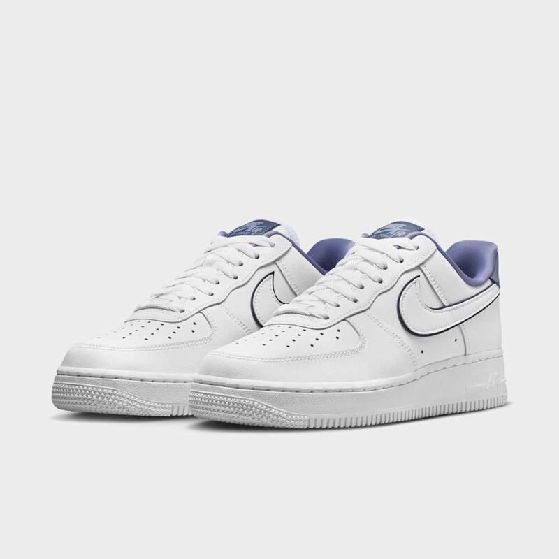 Nike Air Force 1 '07 Essential, Blanco/Medianoche Azul Marino-&Iacute;ndigo Mundial, hi-res