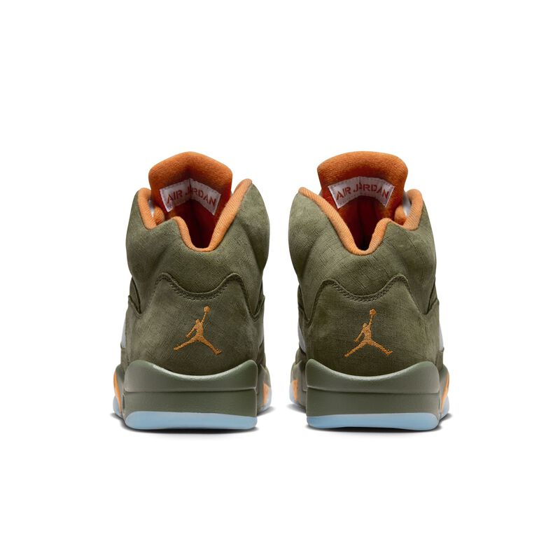 Air Jordan 5 Retro, Oliva Militar/Naranja Solar, hi-res