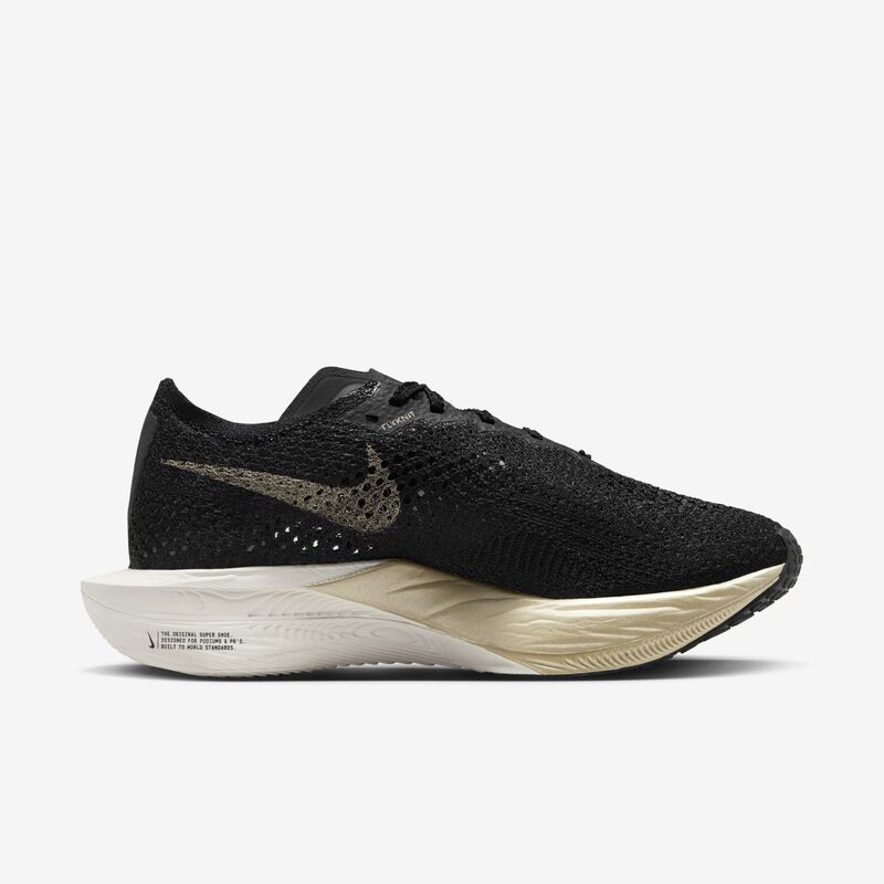 Nike Vaporfly 3, Negro/Negro/Crudo/Oro metalizado con textura, hi-res