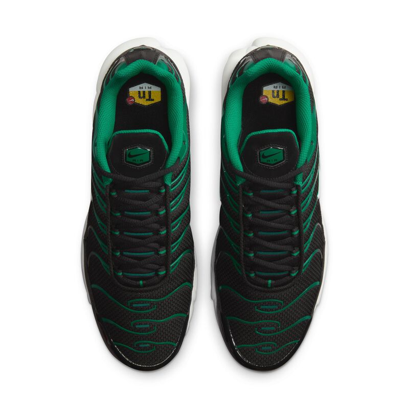Nike Air Max Plus, Negro/Malaquita/Goma Marrón Claro/Blanco, hi-res