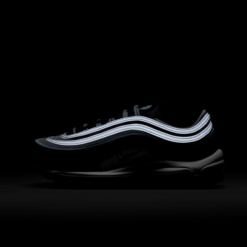 Nike Air Max 97, Negro/Gris hierro/Blanco cumbre/Tinte azul, hi-res