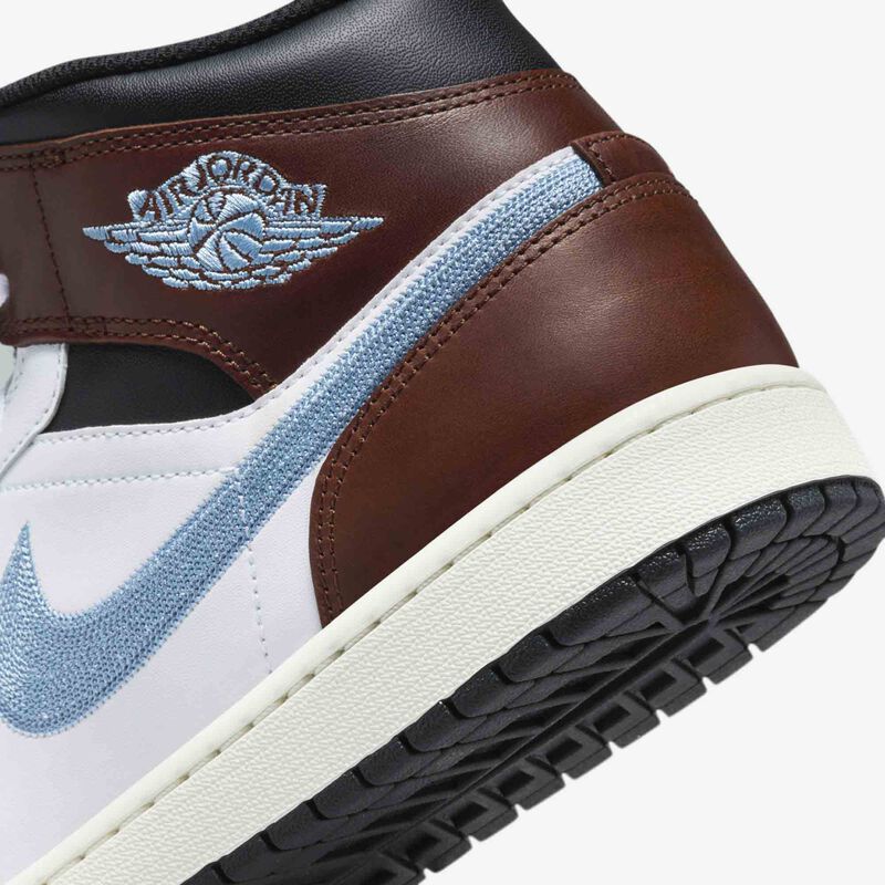Air Jordan 1 Mid SE, Blanco/Gris azulado-Negro-Vela, hi-res