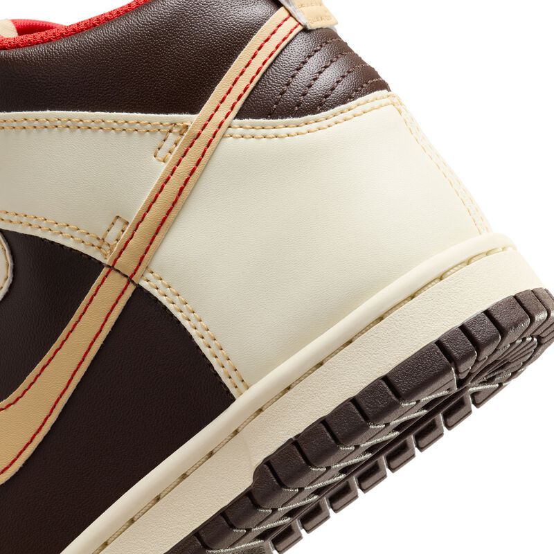 Nike Dunk High, Marrón barroco/Leche de coco/Rojo místico/Sésamo, hi-res