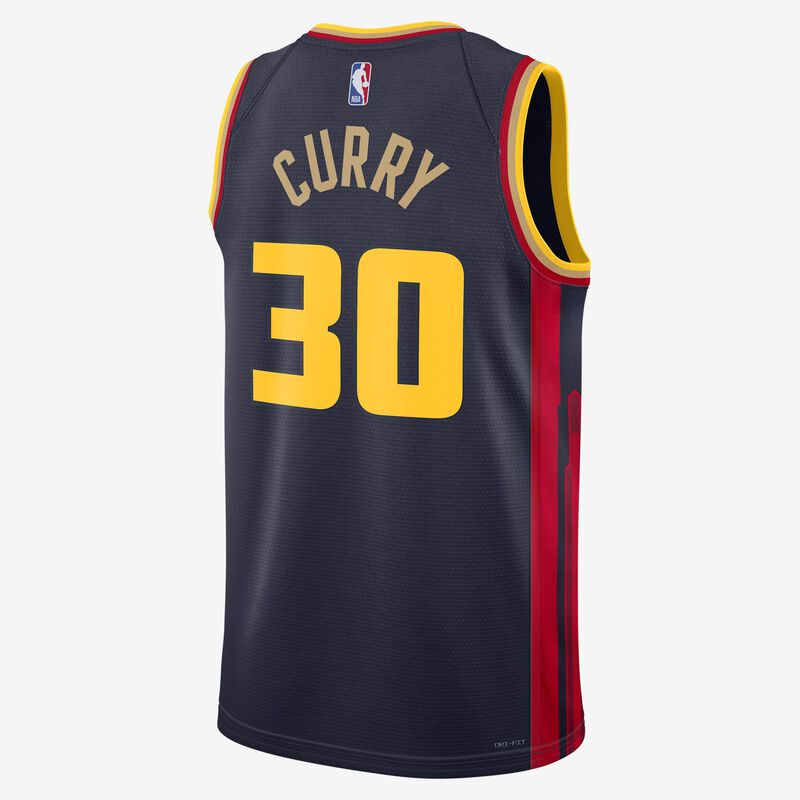 Stephen Curry Golden State Warriors 2024/25 City Edition, Azul marino universitario, hi-res