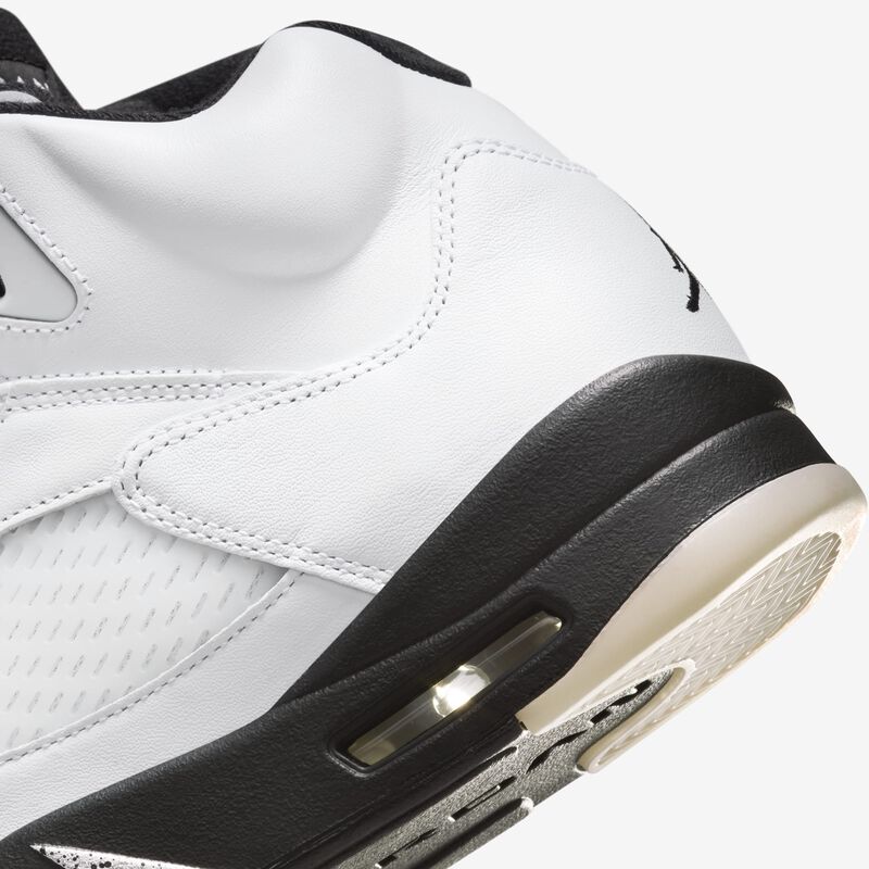 Air Jordan 5 Retro, Blanco/Vela/Plata Metalizado/Negro, hi-res