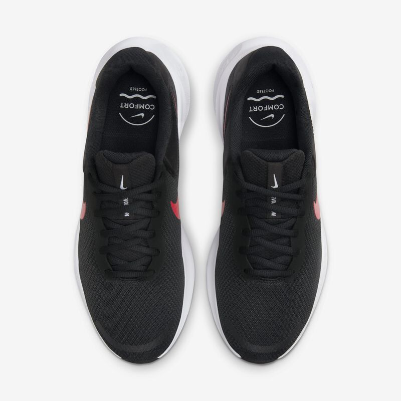 Nike Revolution 7, Negro/Blanco/Rojo universitario, hi-res