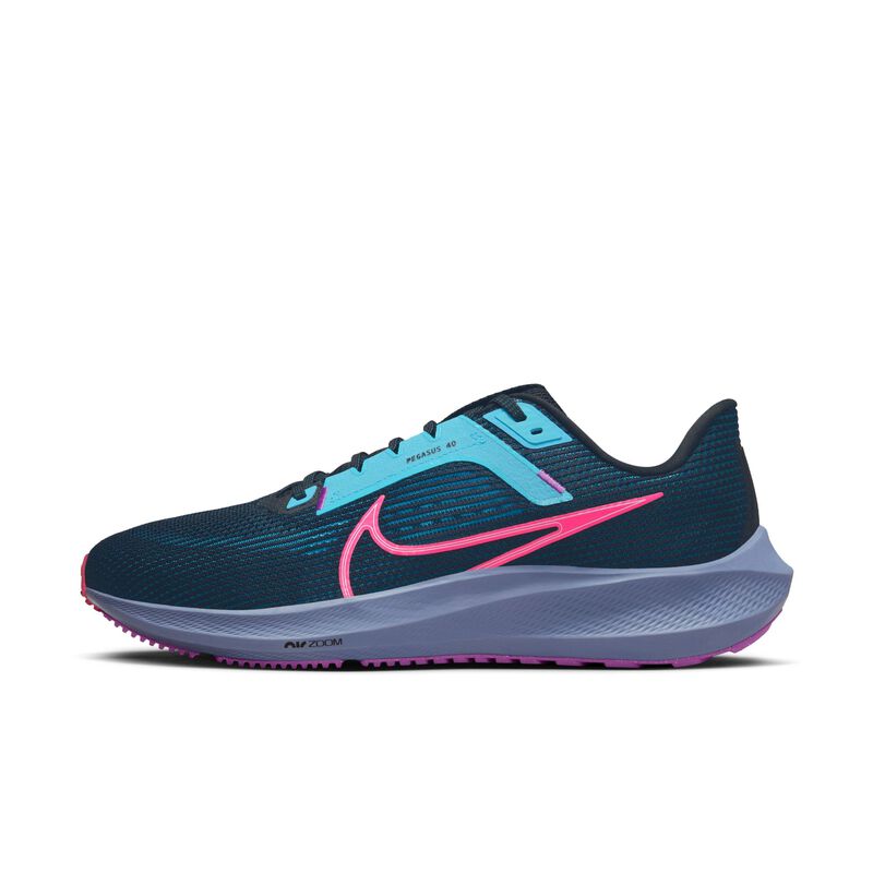 Nike Pegasus 40 SE, Negro/Abismo verde/Azul Báltico/Rosa intenso, hi-res