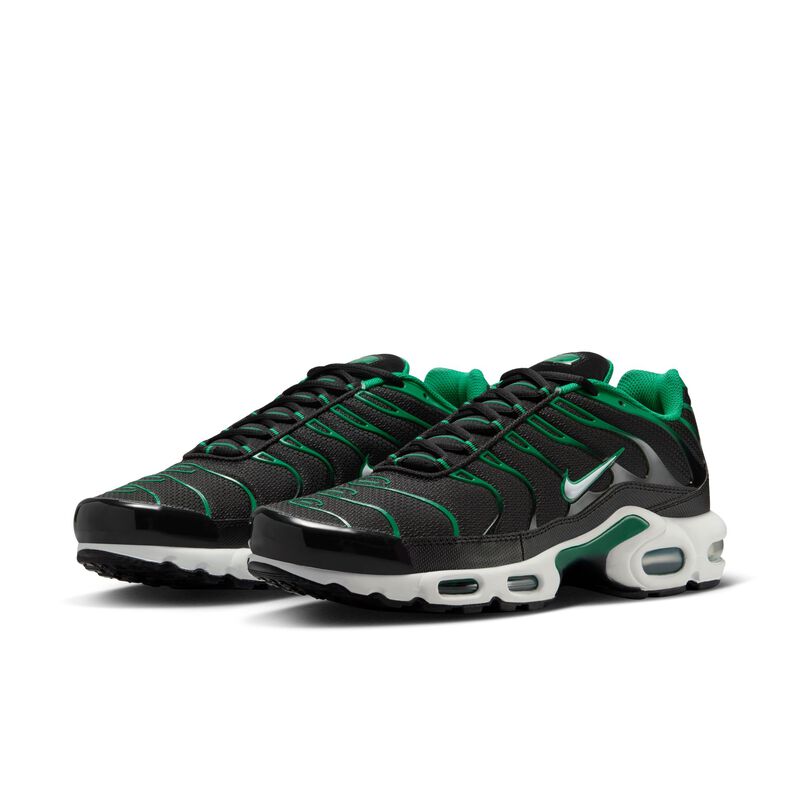 Nike Air Max Plus, Negro/Malaquita/Goma Marrón Claro/Blanco, hi-res