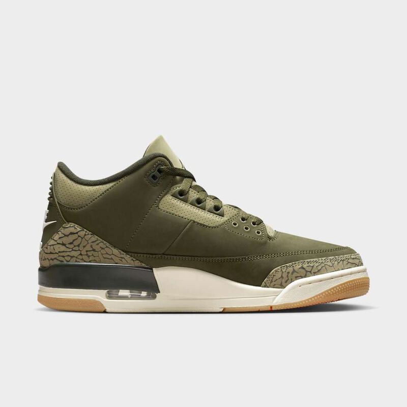 Air Jordan 3 Retro, Vela Aceituna Media/Sequoia-Oliva Neutra, hi-res