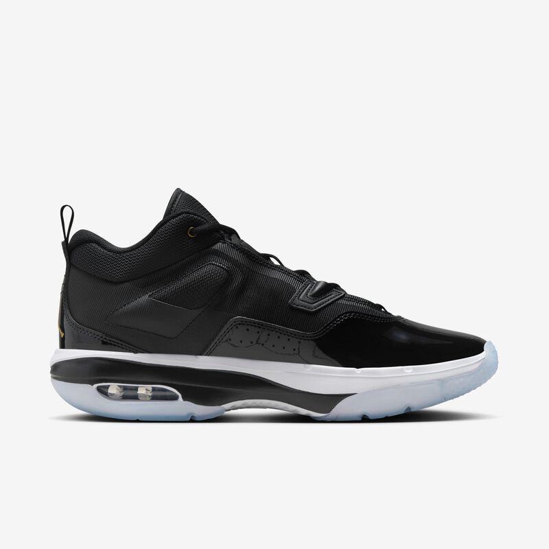 Jordan Stay Loyal 3, Negro/Blanco/Gris Fútbol/Oro Metalizado, hi-res