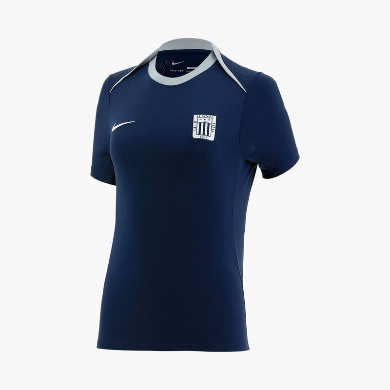Nike Polo mujer Alianza Lima 2026, Azul Marino Medianoche/Ala Plateada/(Blanco), hi-res