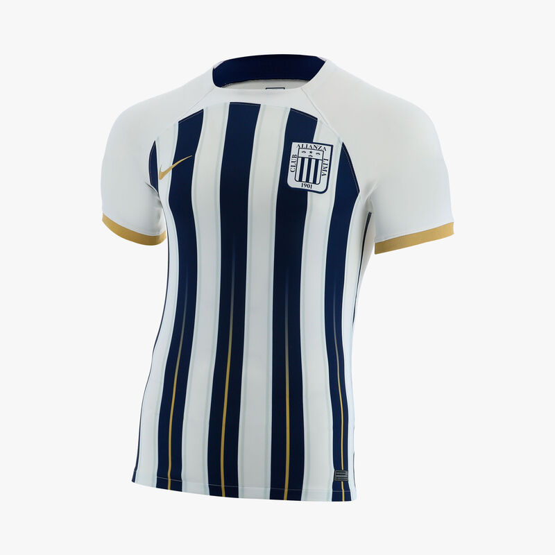 Nike Camiseta Alianza Lima 2024 Local, Azul marino medianoche/Blanco/Dorado, hi-res