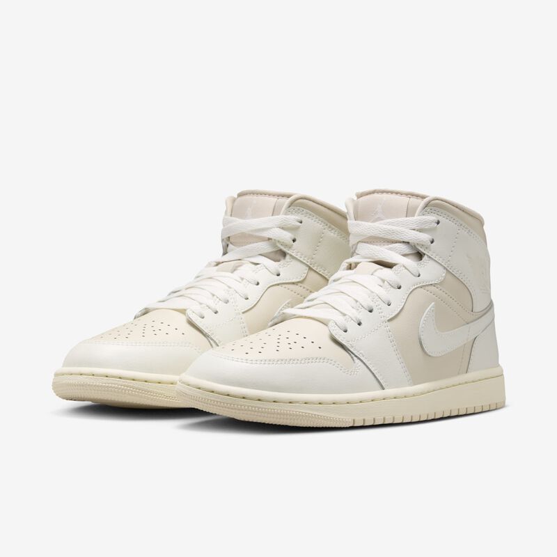 Air Jordan 1 Mid, Blanco/Rojo Fuego/Gris Cemento/Negro, hi-res