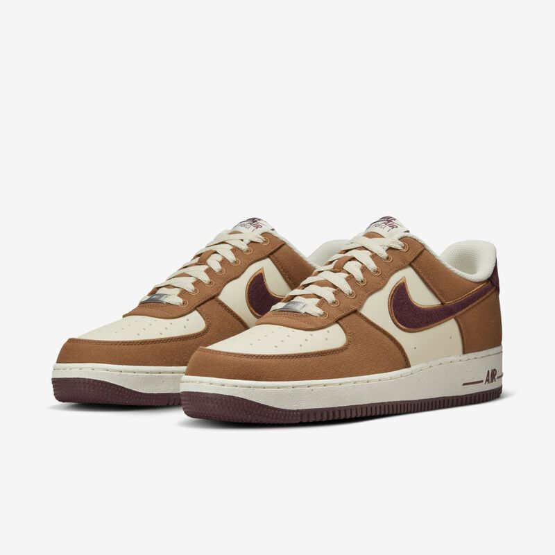 Nike Air Force 1 '07 LV8, Tostado Británico Claro/Leche De Coco/Marrón Oscuro Goma/Burdeos Enérgico, hi-res
