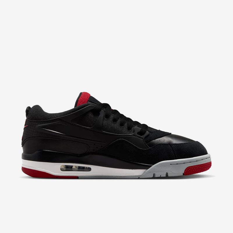 Air Jordan 4 RM, Negro/Gris Lobo/Blanco/Rojo Varsity, hi-res