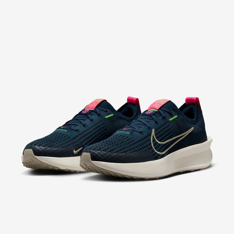 Nike Interact Run, Azul Marino Militar/Hiperrosa/Marfil Pálido/Caqui Desierto, hi-res
