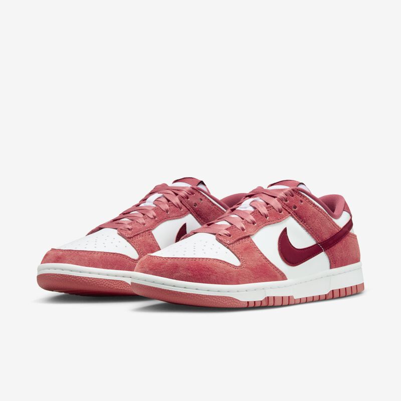 Nike Dunk Low, Blanco/Adobe/Rojo Dragón/Rojo del Equipo, hi-res