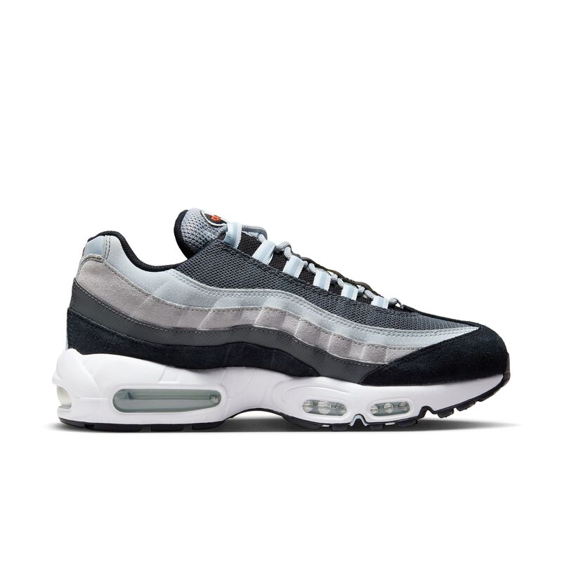 Nike Air Max 95, Gris Lobo/Naranja Rugoso-Tinte Negro-Azul, hi-res