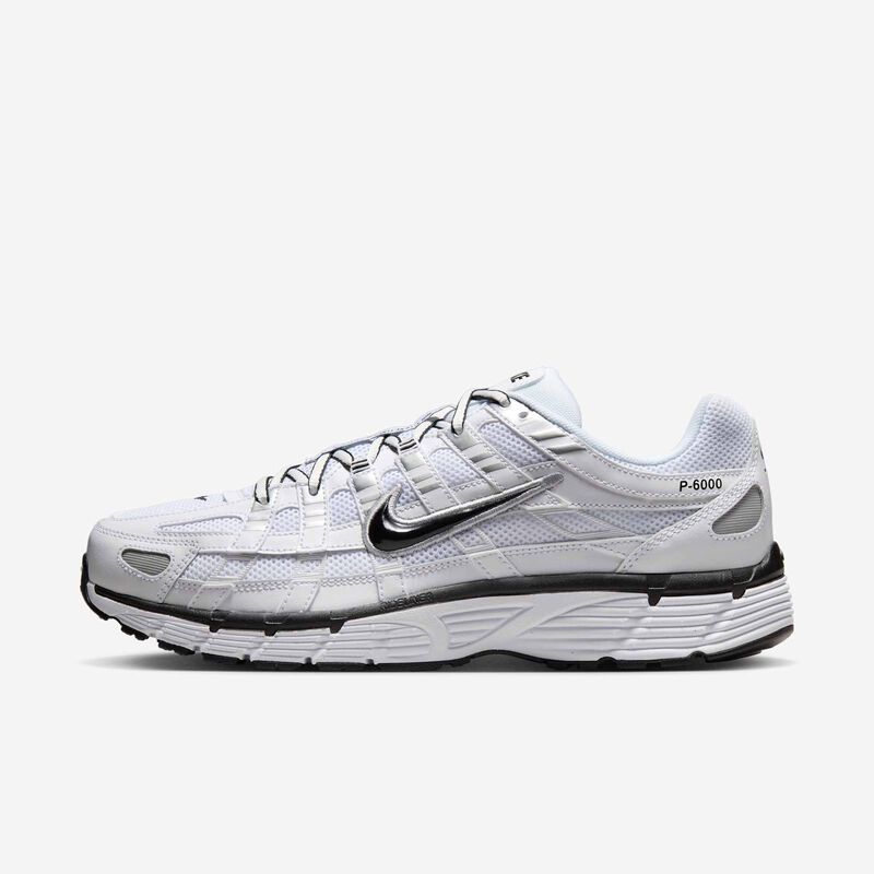 Nike P-6000, Blanco/Plata metalizado/Negro/Negro, hi-res
