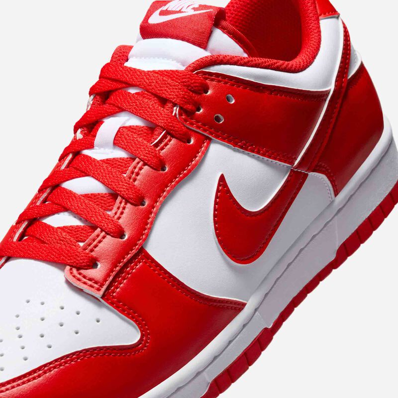 Nike Dunk Low Retro, Blanco/Blanco/Rojo Universitario, hi-res