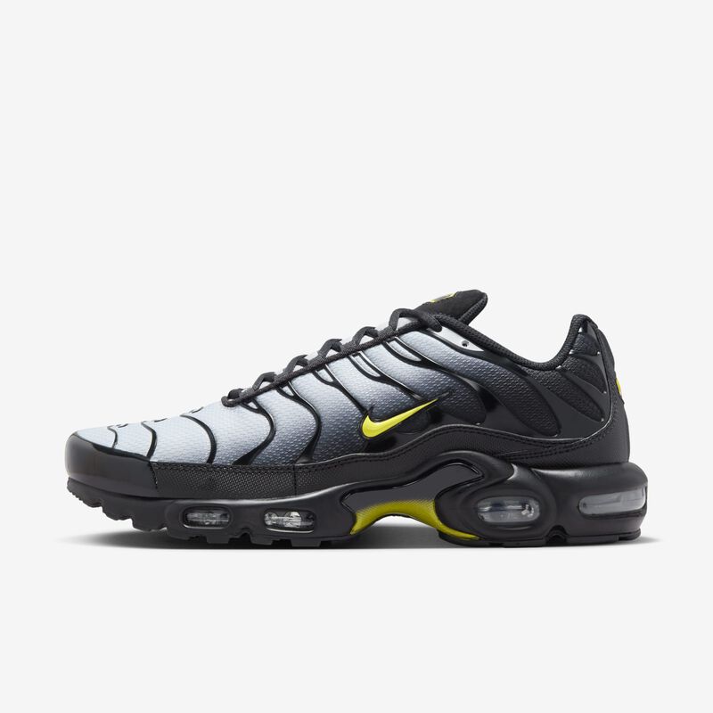 Nike Air Max Plus, Negro/Amarillo Opti-Gris Lobo, hi-res