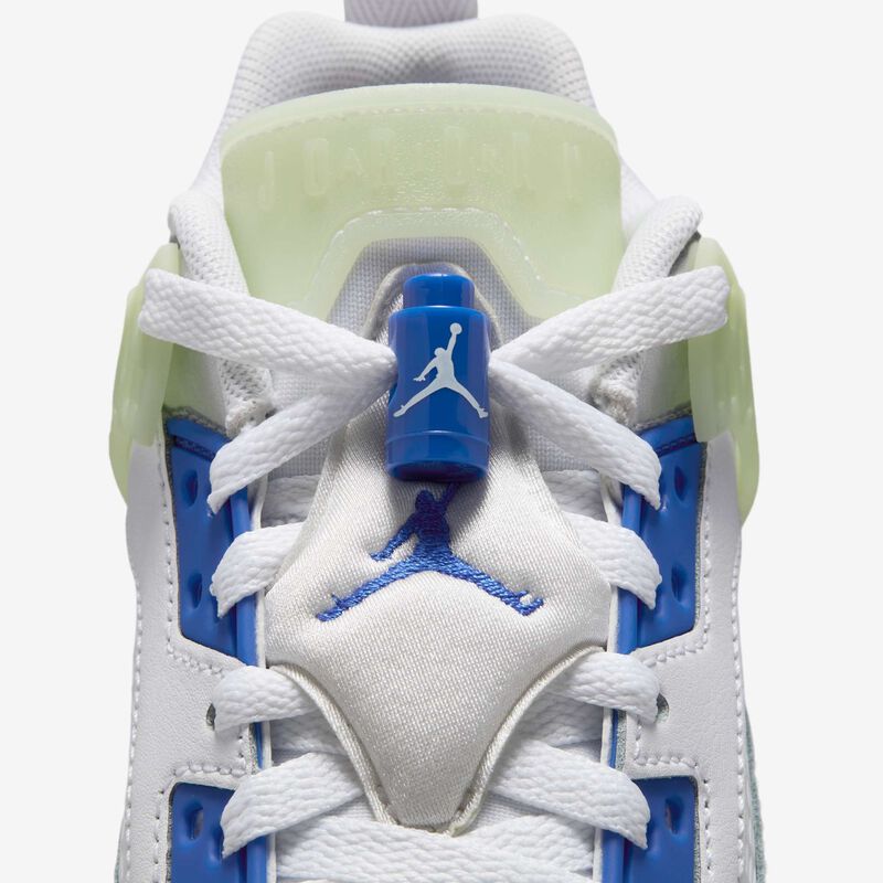 Jordan Spizike Low Sneaker School, Blanco/Volt Tinte/Plata Metalizado/Hiper Royal, hi-res