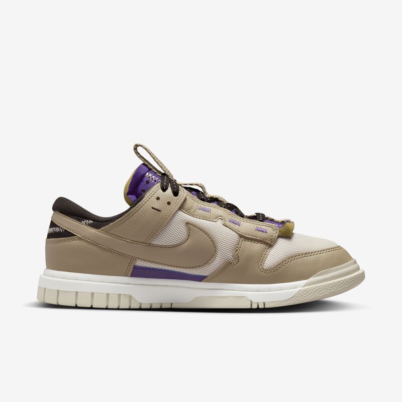 Nike Air Dunk Jumbo, Marrón verdoso claro/Marrón terciopelo/Morado campo/Caqui, hi-res