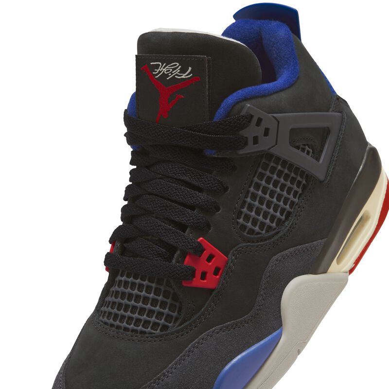 Air Jordan 4 Retro, Negro/Negro-Grafito Claro, hi-res