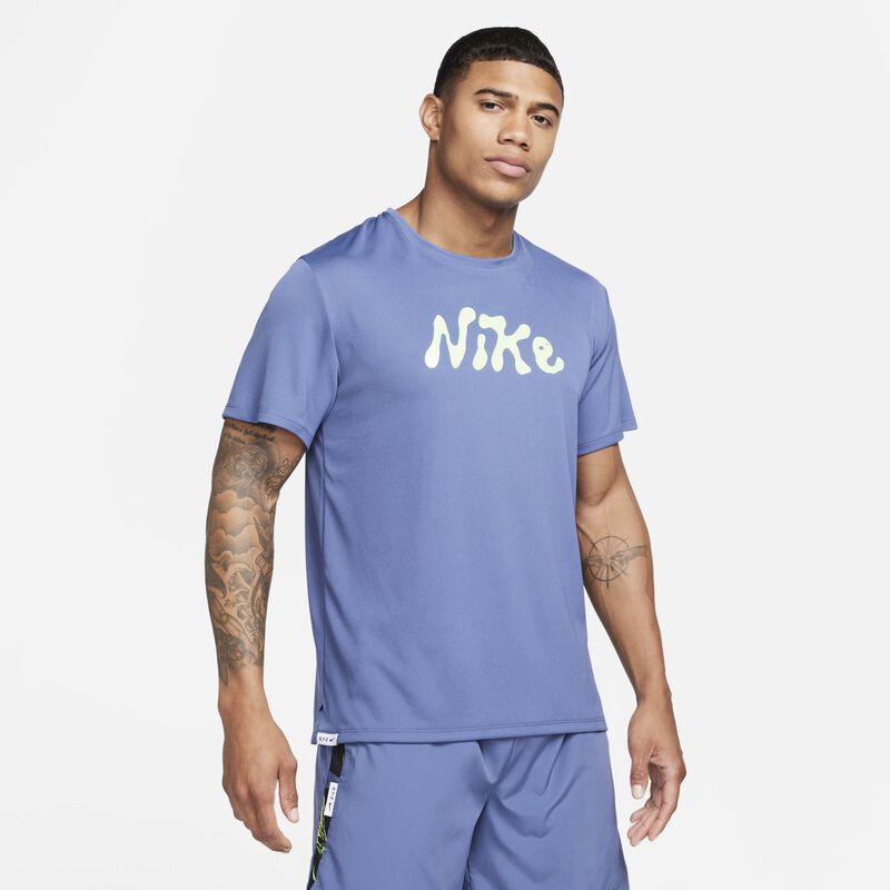 Nike Dri-FIT UV Miler Studio '72, Azul difuso/Avalancha lima, hi-res