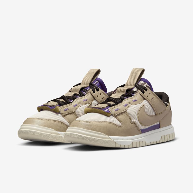 Nike Air Dunk Jumbo, Marrón verdoso claro/Marrón terciopelo/Morado campo/Caqui, hi-res
