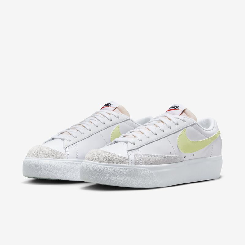 Nike Blazer Low Platform, Blanco/Naranja Team/Negro/Lima Vital, hi-res