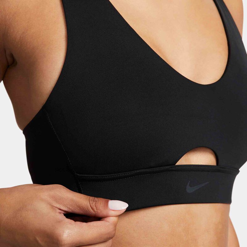 Nike Indy Plunge Cutout, Negro/Gris Humo, hi-res