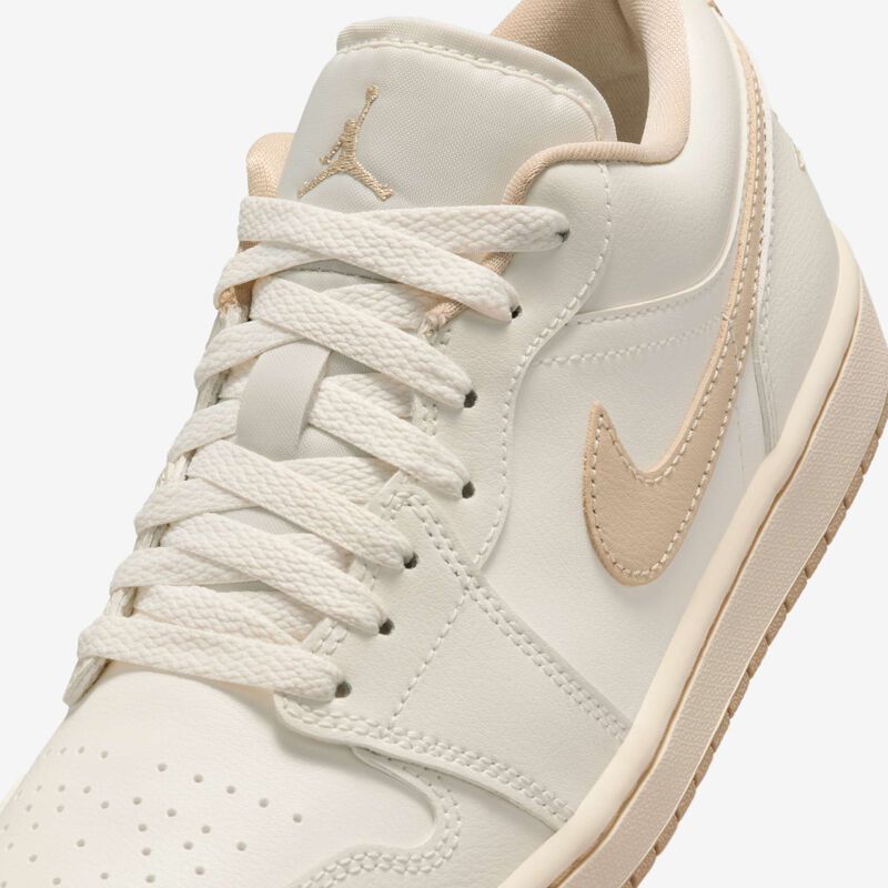 Air Jordan 1 Low, Vela/Marfil Pálido/Ratán, hi-res