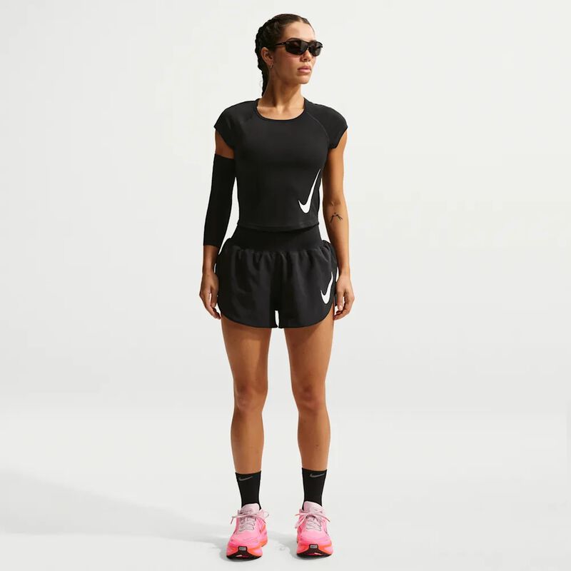 Short Nike Tempo Flow Swoosh, Negro, hi-res