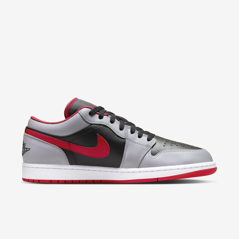 Air Jordan 1 Low, Negro/Gris Cemento/Blanco/Rojo Fuego, hi-res