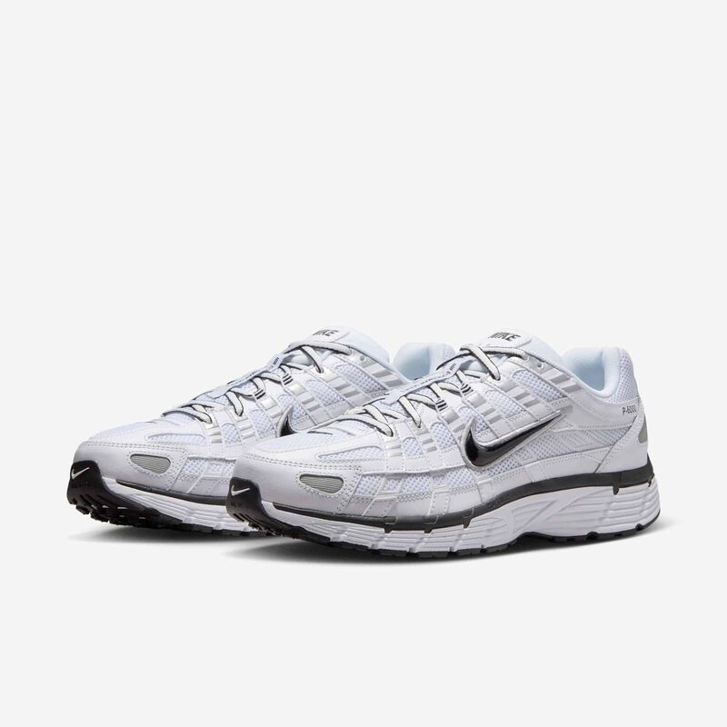 Nike P-6000, Blanco/Plata metalizado/Negro/Negro, hi-res